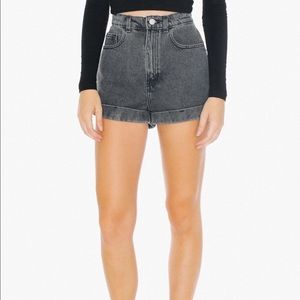 American Apparel  high waisted jean cuff short