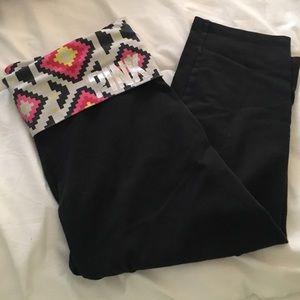 Pink crop yoga pants