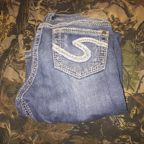 Good used condition silver jeans