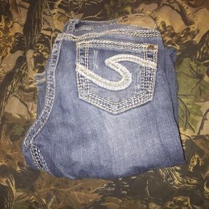 Good used condition silver jeans