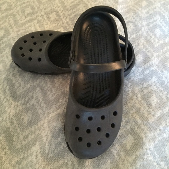 Hardly Worn Black Mar Jane Crocs