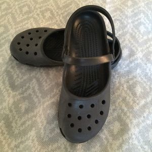 Hardly Worn Black Mar Jane Crocs