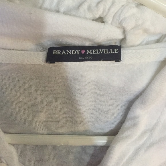 White Brandy Melville Hoodie - Picture 3 of 3