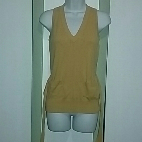 Sleeveless Vest with belt by Mandee
