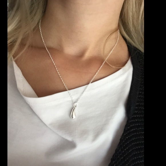 S222 Silver Water drop drip Jewelry set - Picture 2 of 4