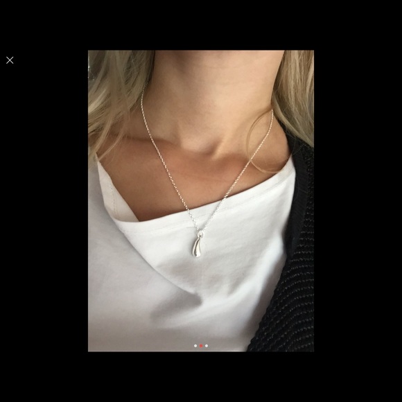 S222 Silver Water drop drip Jewelry set - Picture 4 of 4