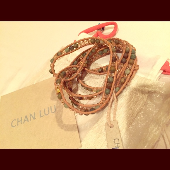 Leather cord and bead wrap bracelet