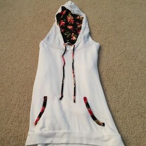 White Floral Hoodie