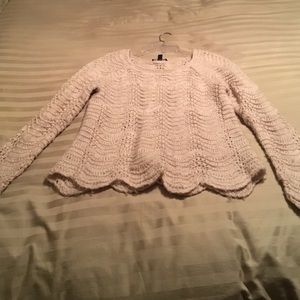 Cozy scalloped hem AE sweater