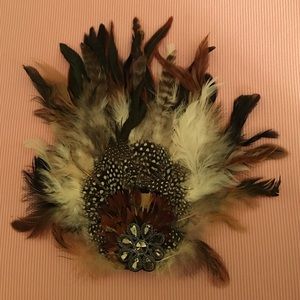Feather hair clip