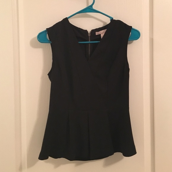 Black peplum top