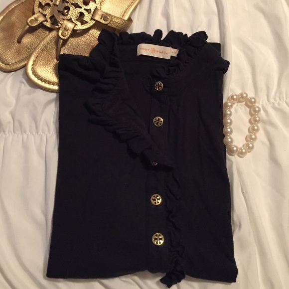 Tory Burch sleeveless Top in Navy Blue