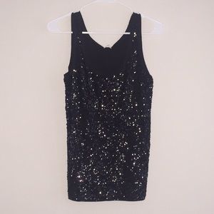 Black Sequined J.Crew Top