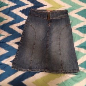blue Jean knee length skirt