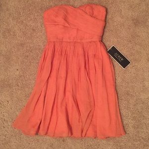 Jcrew strapless chiffon dress, size 0p