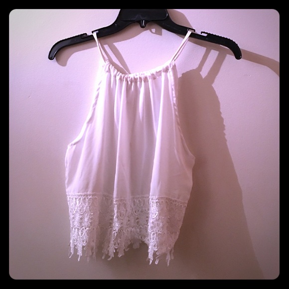 White chiffon tank top