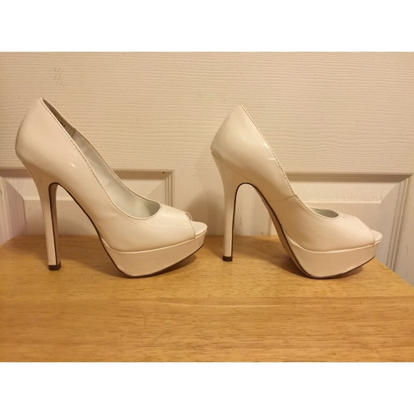 White high heels