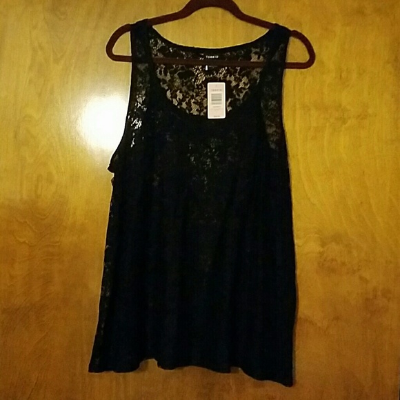 torrid Tops - NWT Torrid 2x black lace tank