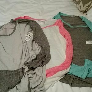 3 super soft Aero longsleeve tees 2 NWT