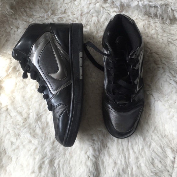 Black/Silver Nike Air Hightops