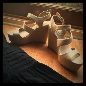 Steve Madden wedges, size 7.5, worn once