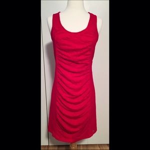 Guess Crimson Rouched Dress