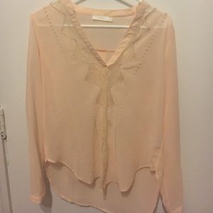 Sheer peach top