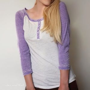 Three-Quarter Sleeve Baseball Tee by Sugar Rush