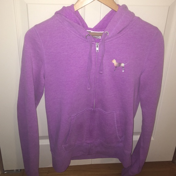 PINK Light Purple Zip-Up Sweatshirt