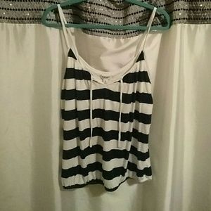 Navy and White Striped Tank