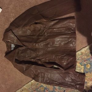 Brown Marc Jacobs leather jacket