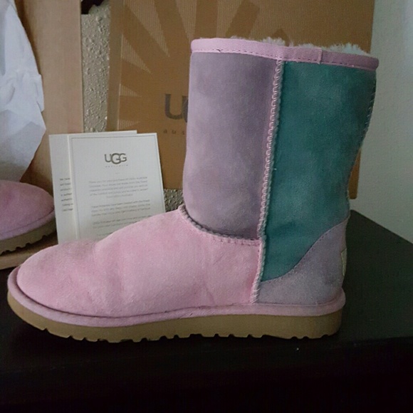 Uggs gorgeous pink lavender and turquoise - Picture 2 of 4