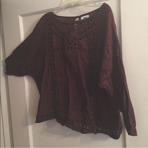 Lightweight maroon blouse