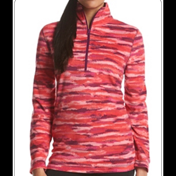 NWT Exertek Coral Camo 1/2 Zip Pullover