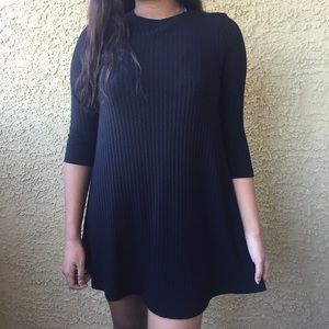 Black Ribbed Dress