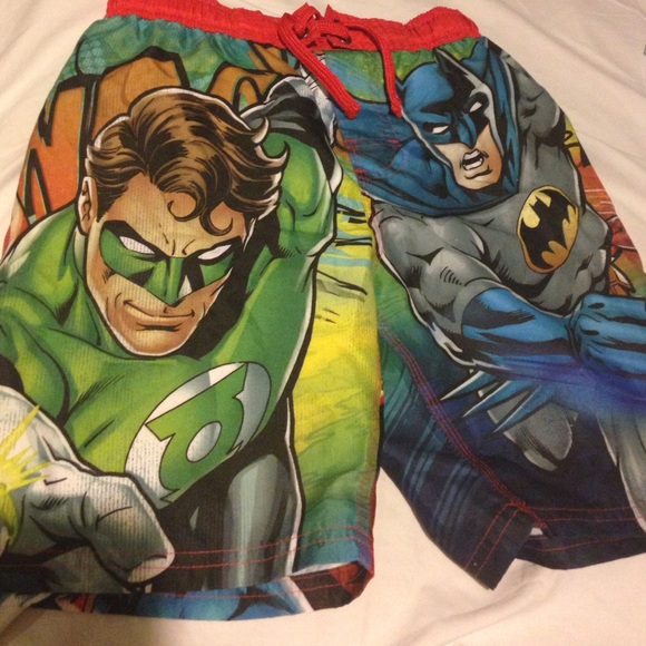 Justice League swim trunks Sz 6