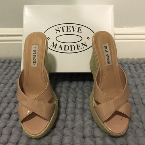 Nude espadrilles wedges