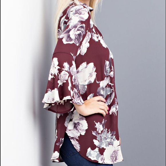 🚨🚨Ella  Floral Flowy Top - Picture 4 of 4
