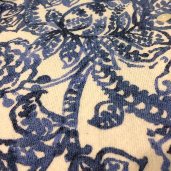 🤑 small blue/white button up sweater by Merona - Picture 3 of 3