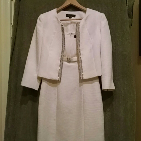 Elegant 2pc White Dress and Jacket