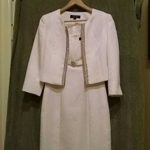Elegant 2pc White Dress and Jacket