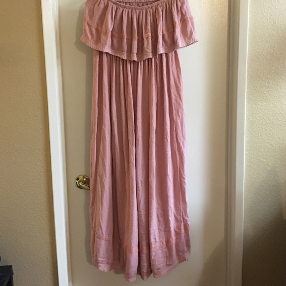 F21 Pink Ruffled Maxi Dress - Picture 2 of 3