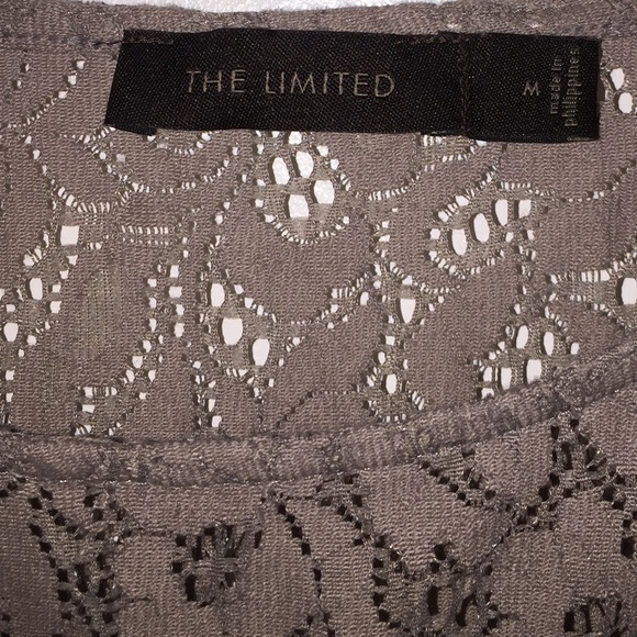 Grey lace The Limited top - Picture 3 of 3