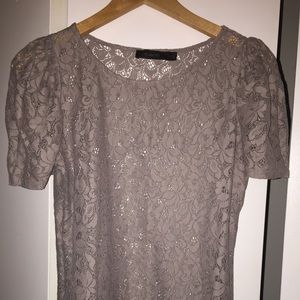 Grey lace The Limited top