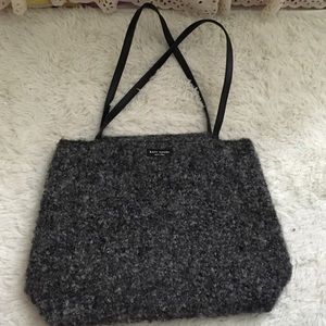 Grey and white original kate spade purse
