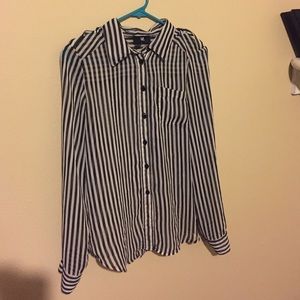 Stripped sheer Blouse