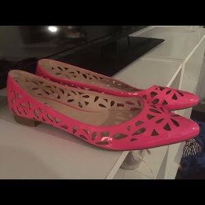 Kate Spade Hot Pink Patent Leather Flats Sz 8