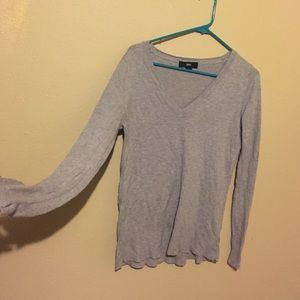Simple grey v-neck