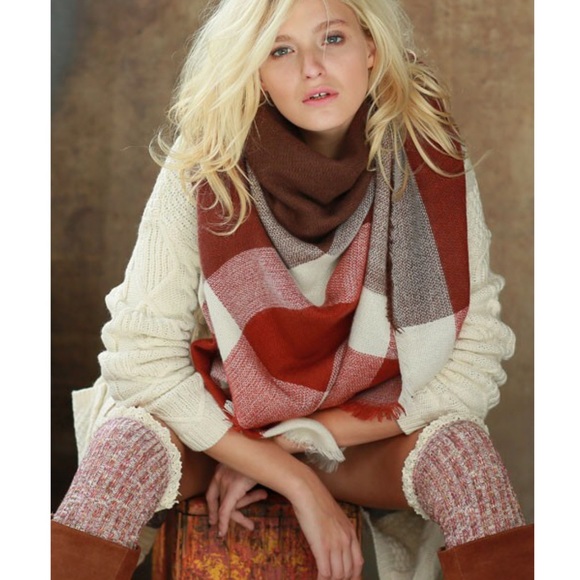 🆕STASSIE color block blanket scarf - GREY mix - Picture 2 of 3