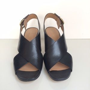 Calvin Klein 'Loni' Clear Block Heel Sandal